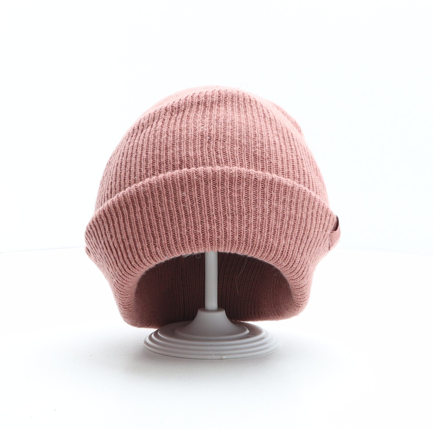 F&F Womens Pink Polyester Beanie One Size - Star Detail