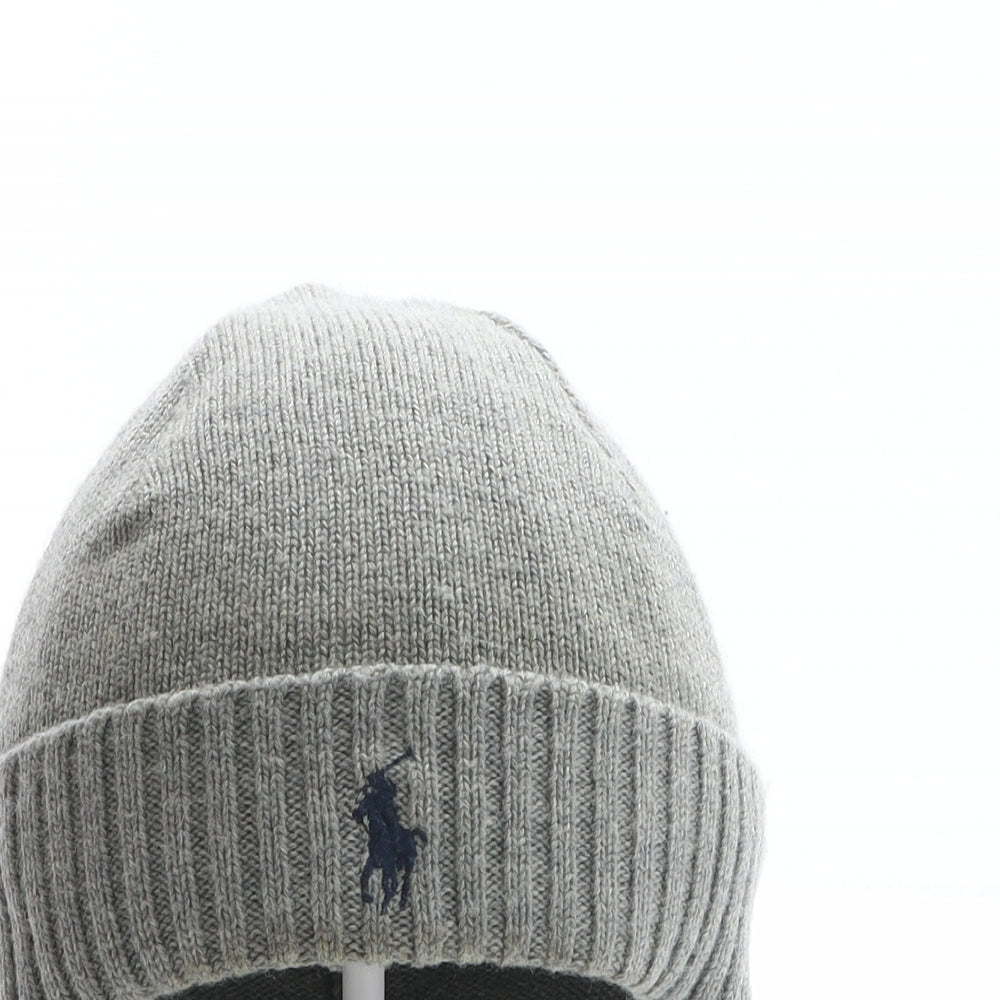 Polo Ralph Lauren Mens Grey Wool Beanie One Size