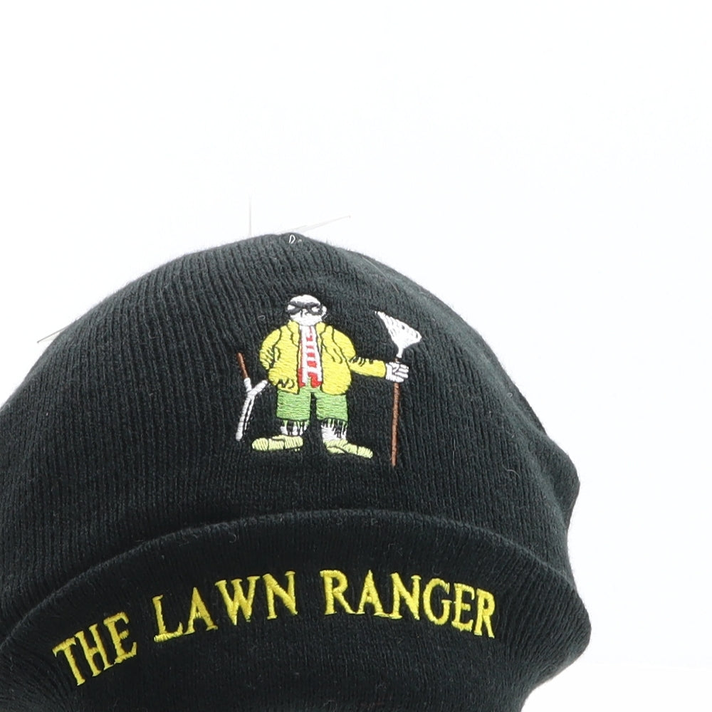 The Lawn Ranger Mens Black Acrylic Beanie One Size