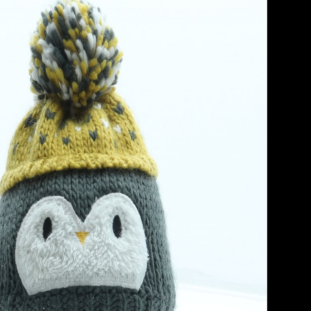 George Girls Multicoloured Acrylic Bobble Hat Size S - Penguin