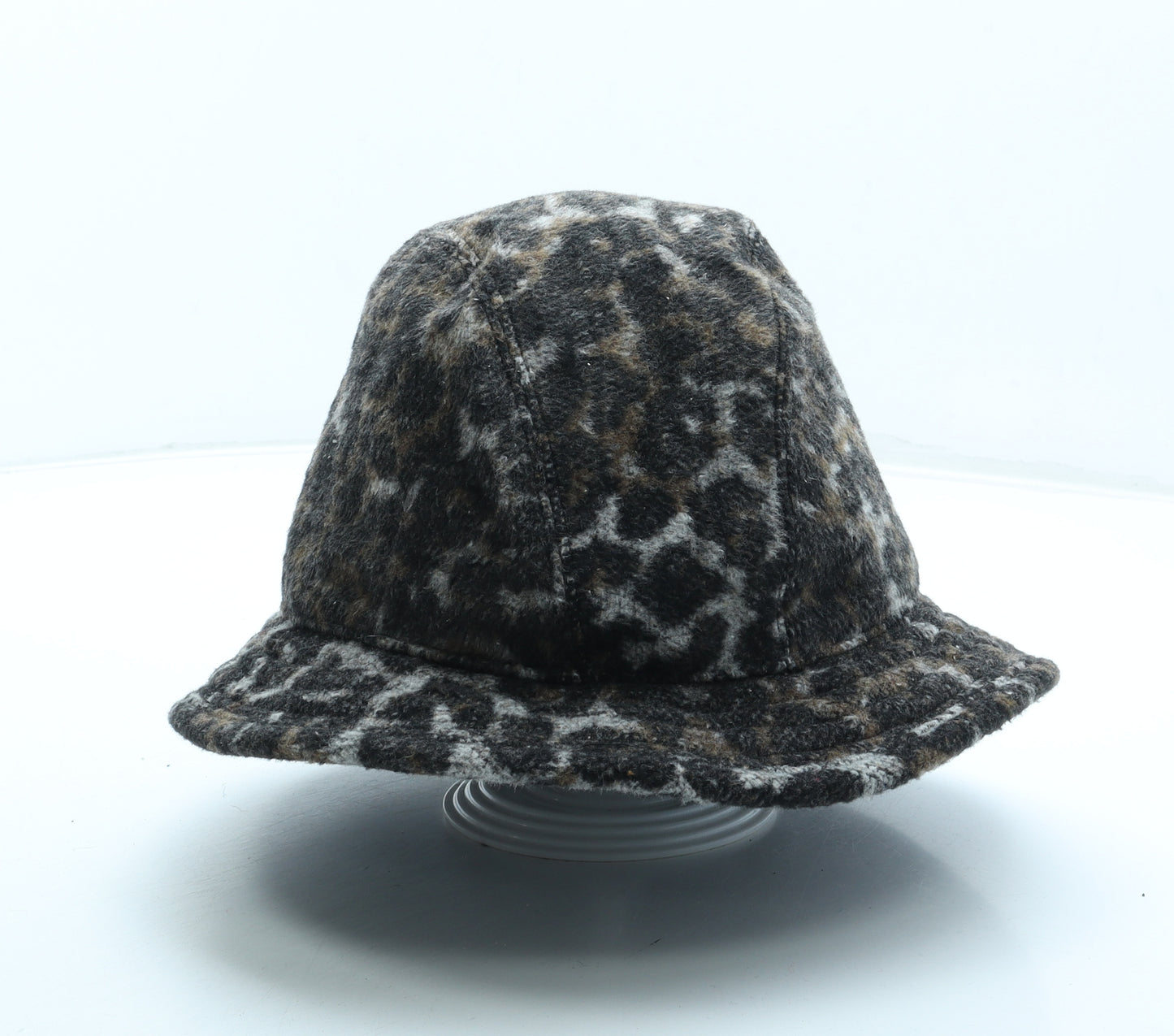 Marks and Spencer Womens Brown Animal Print Polyester Bucket Hat Size S - Leopard Print