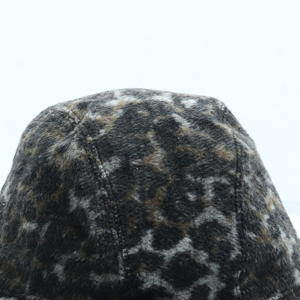 Marks and Spencer Womens Brown Animal Print Polyester Bucket Hat Size S - Leopard Print