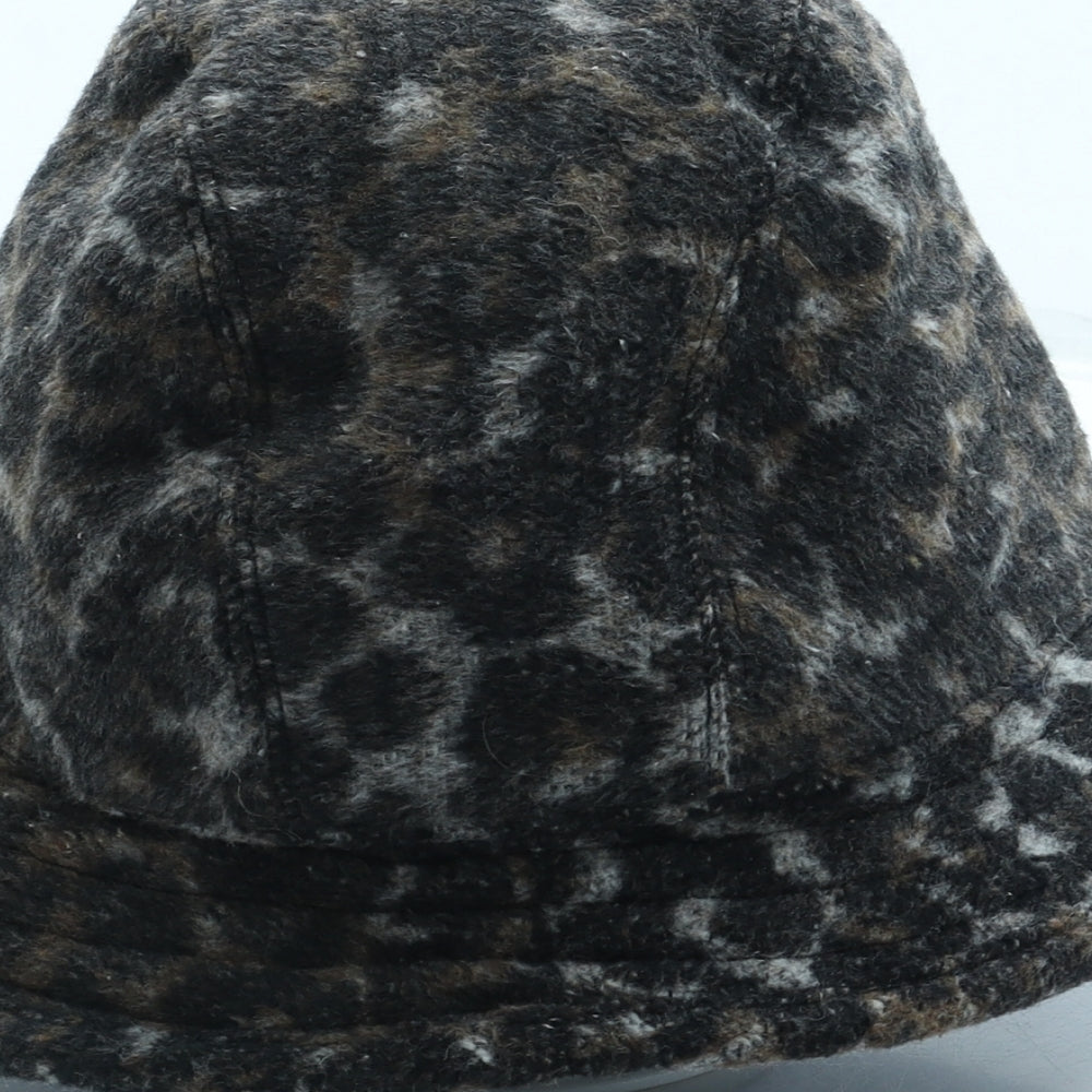 Marks and Spencer Womens Brown Animal Print Polyester Bucket Hat Size S - Leopard Print