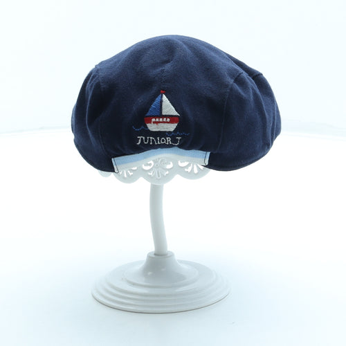 Jasper Conran Boys Blue Cotton Flat Cap Size S - Sailor Boat