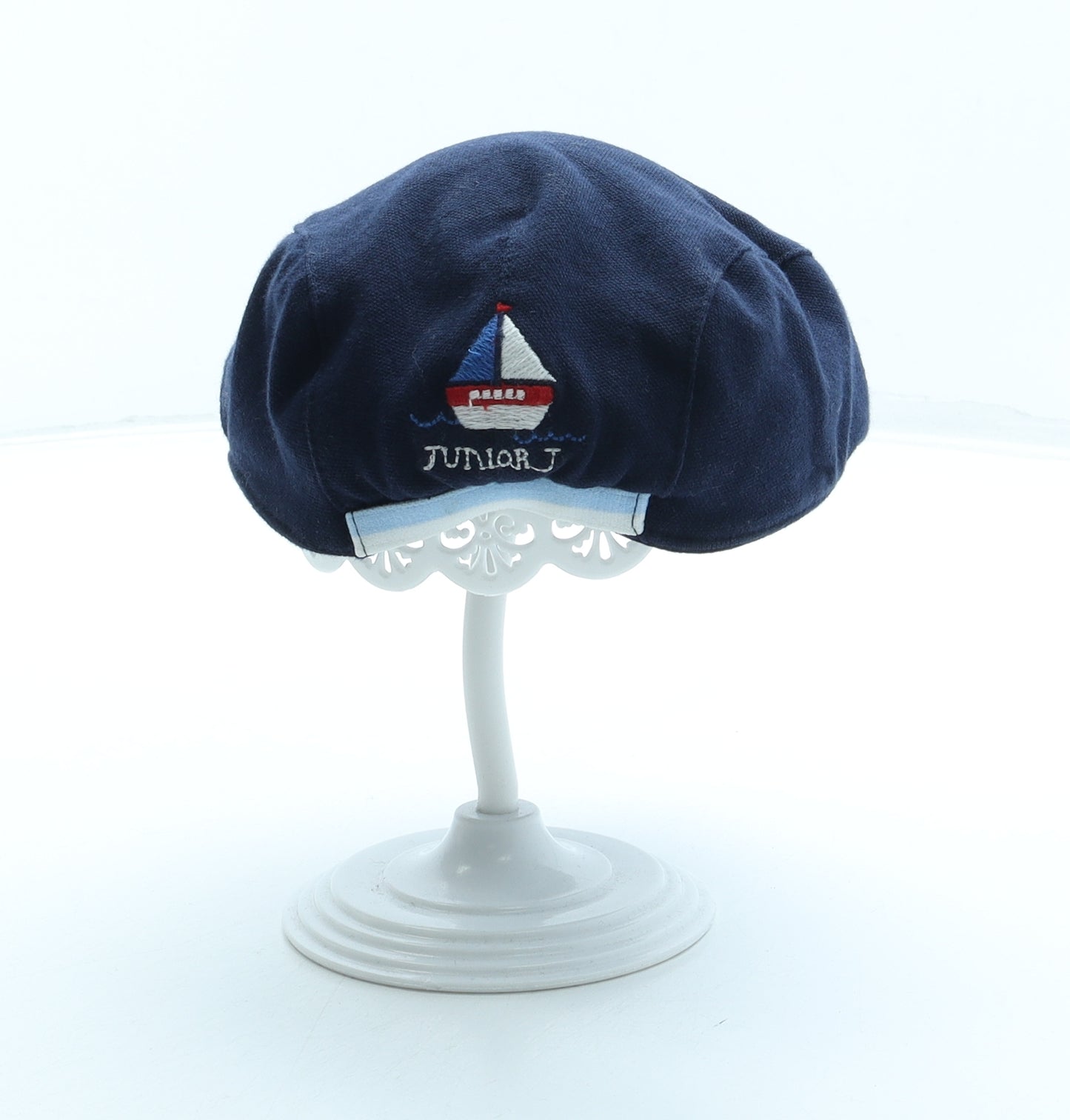 Jasper Conran Boys Blue Cotton Flat Cap Size S - Sailor Boat