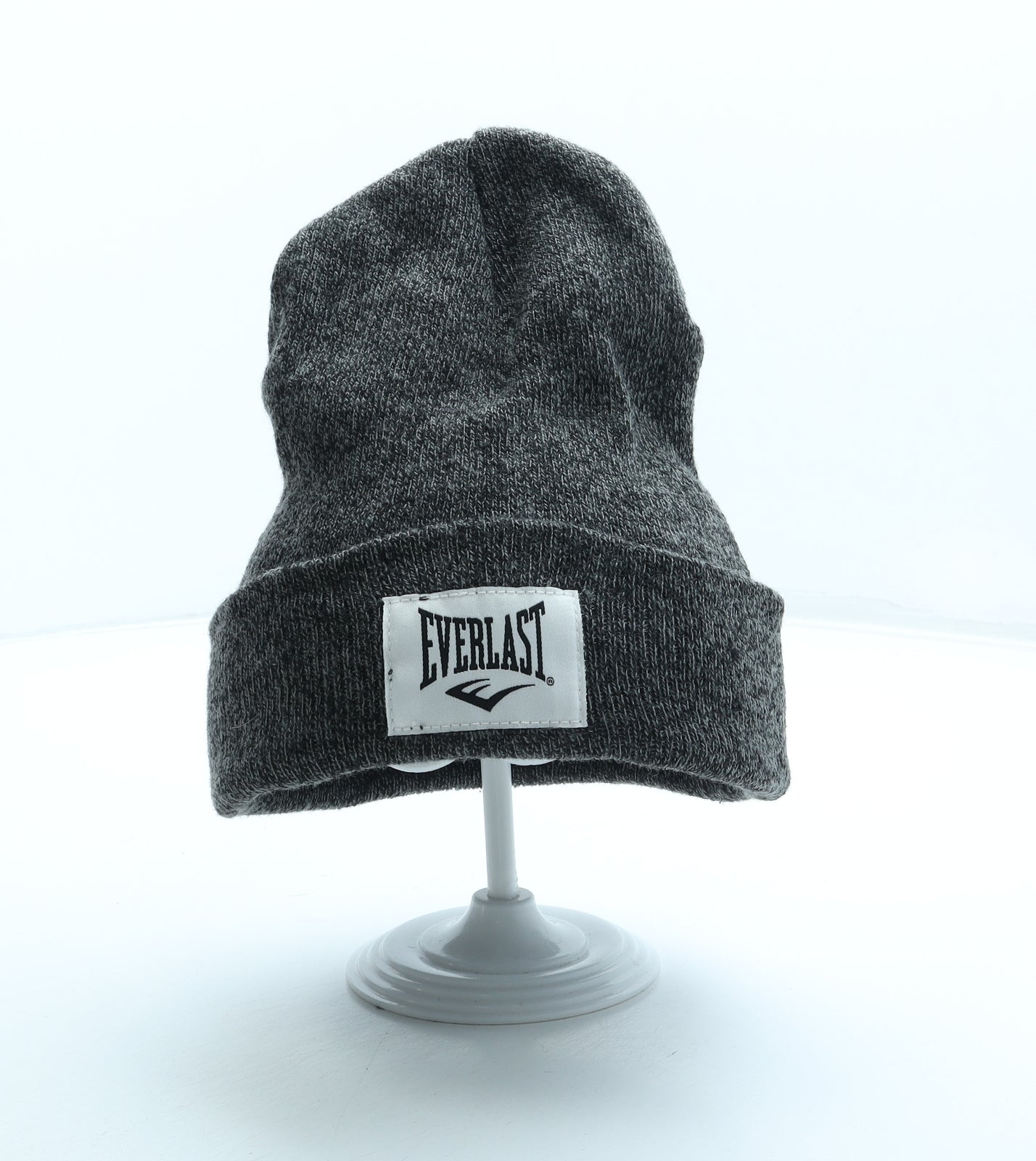 Everlast Mens Grey Acrylic Beanie One Size - Logo