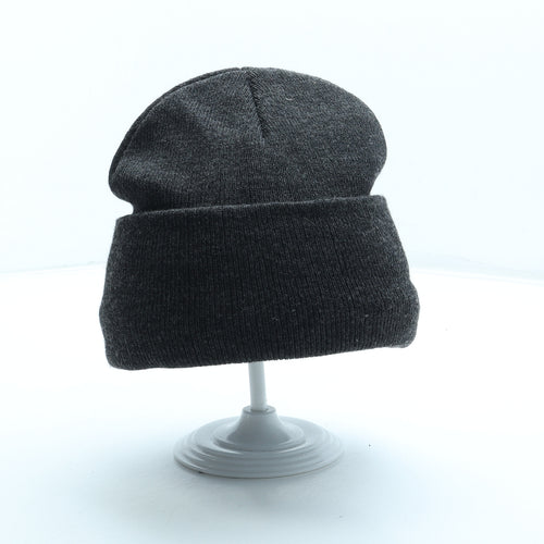 Preworn Mens Grey Acrylic Beanie One Size