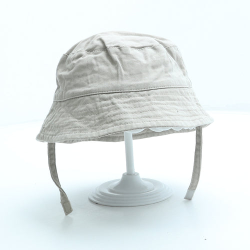 F&F Girls Beige 100% Cotton Bucket Hat Size S