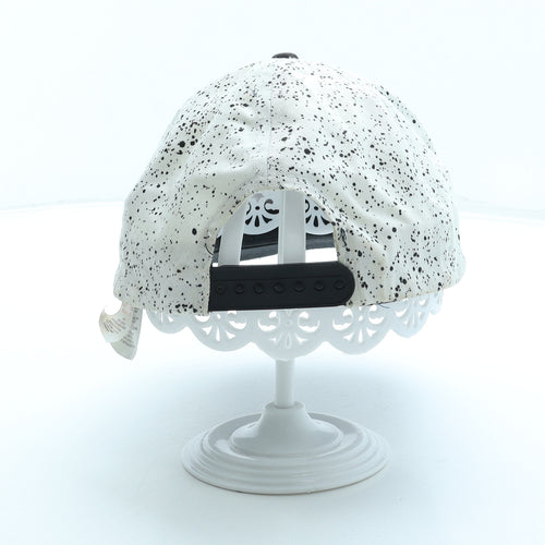 Primark Boys White Geometric Cotton Baseball Cap Size Adjustable - Fresh