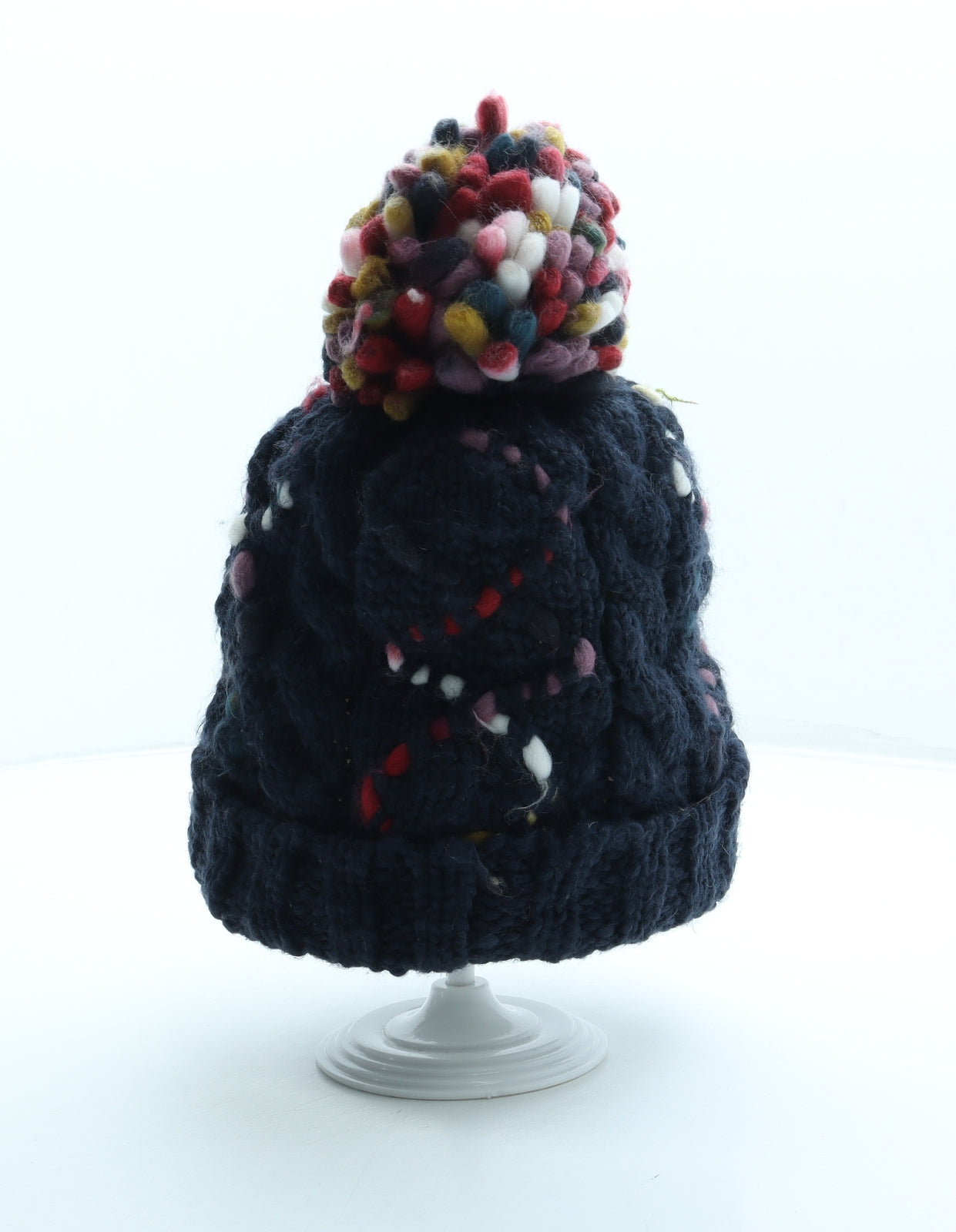 Fat Face Womens Multicoloured Polka Dot Acrylic Bobble Hat One Size