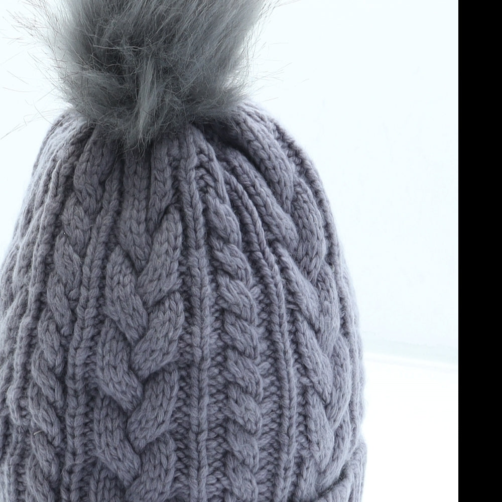 Mantaray Womens Purple Nylon Beanie Size L