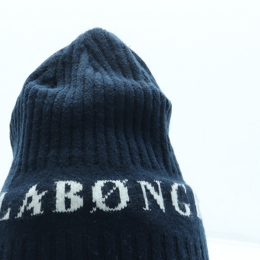 Billabong Mens Blue Geometric Acrylic Beanie One Size