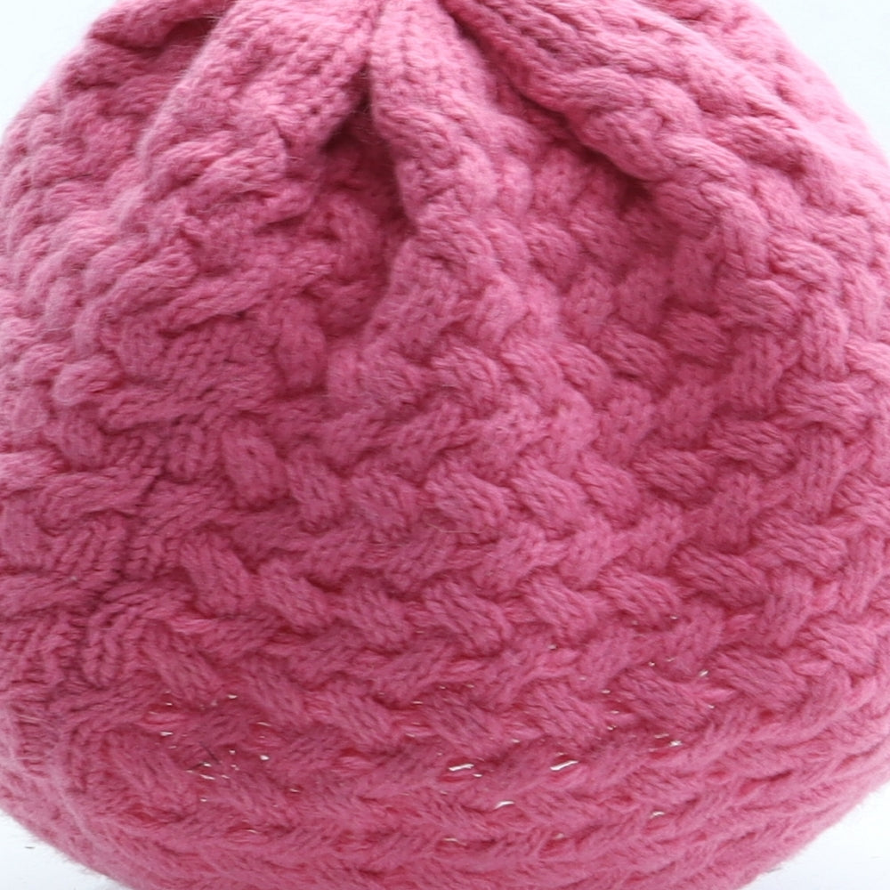 Gap Girls Pink Acrylic Beanie Size L