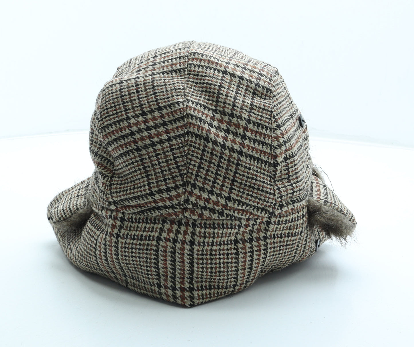 Preworn Mens Brown Polyester Trapper Hat One Size - Faux Fur