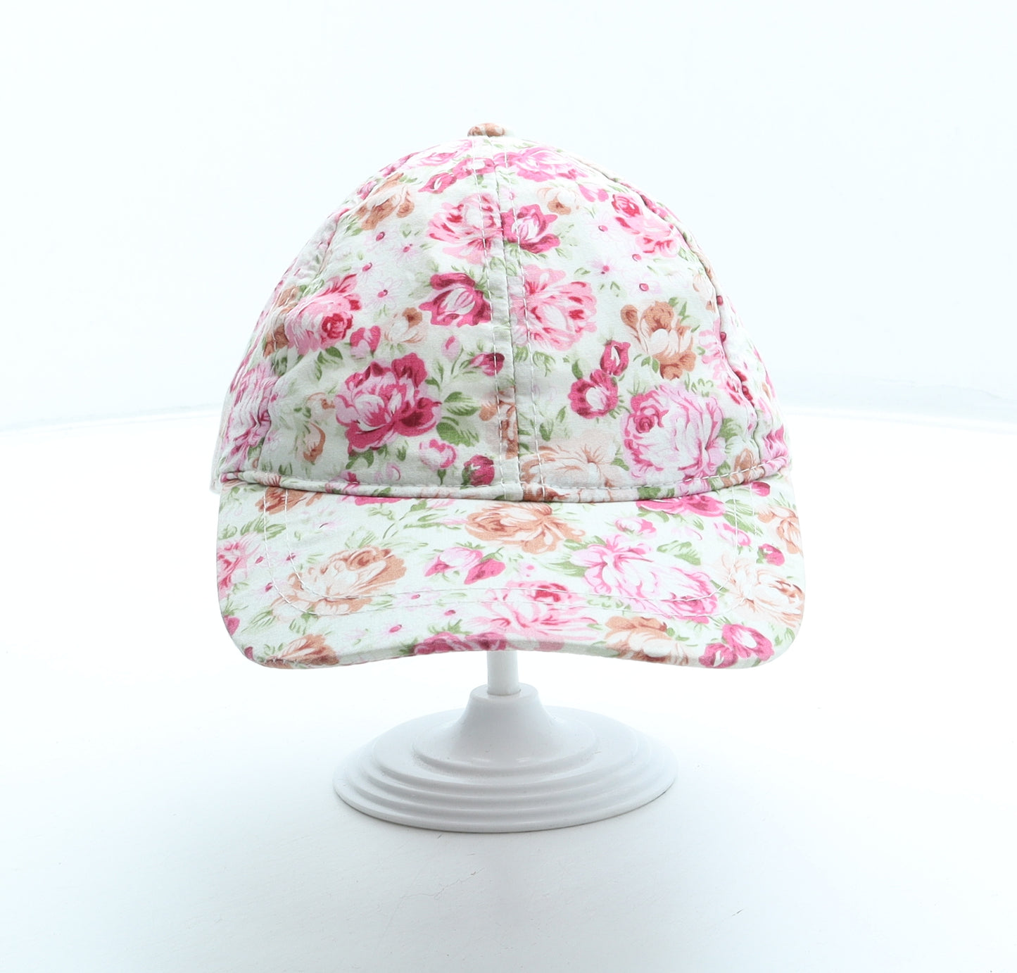 Peacocks Girls Pink Floral Cotton Baseball Cap Size Adjustable
