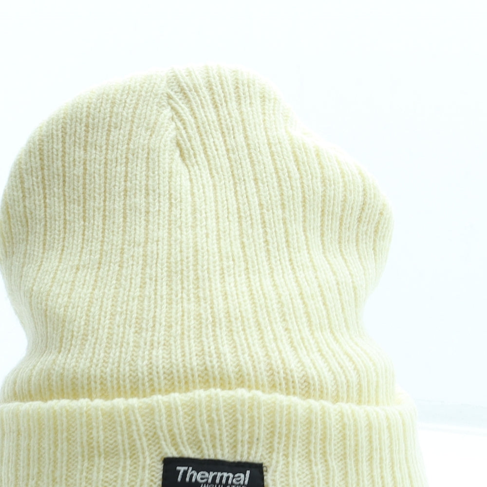 Thinsulate Mens Ivory Acrylic Beanie One Size