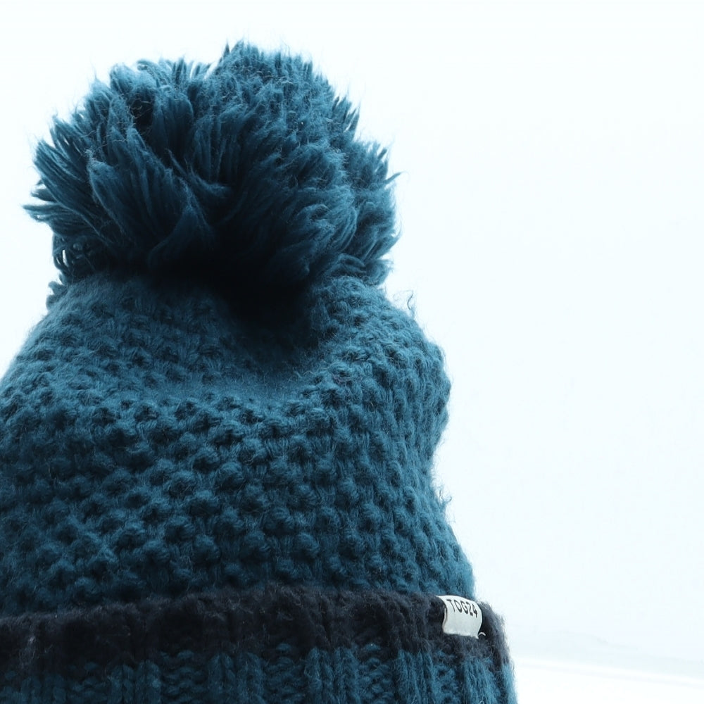 TOG24 Womens Blue Acrylic Bobble Hat One Size