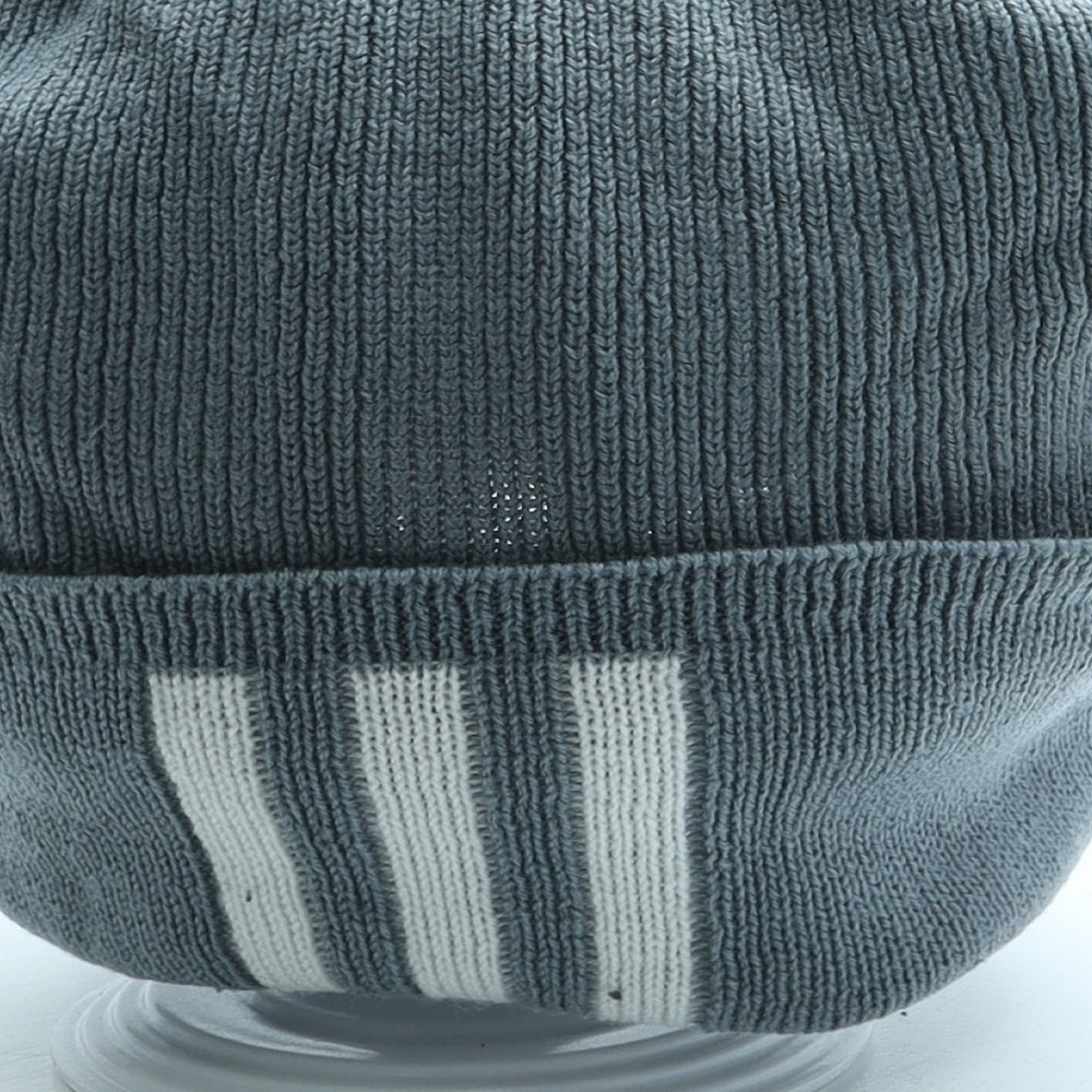 adidas Boys Grey Striped Acrylic Beanie One Size