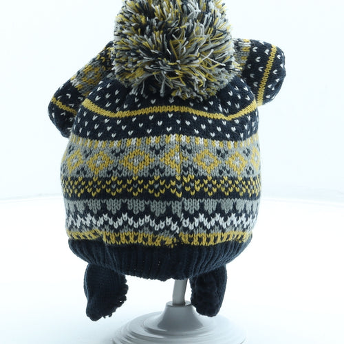 George Boys Multicoloured Fair Isle Acrylic Bonnet Size S - Pom Pom