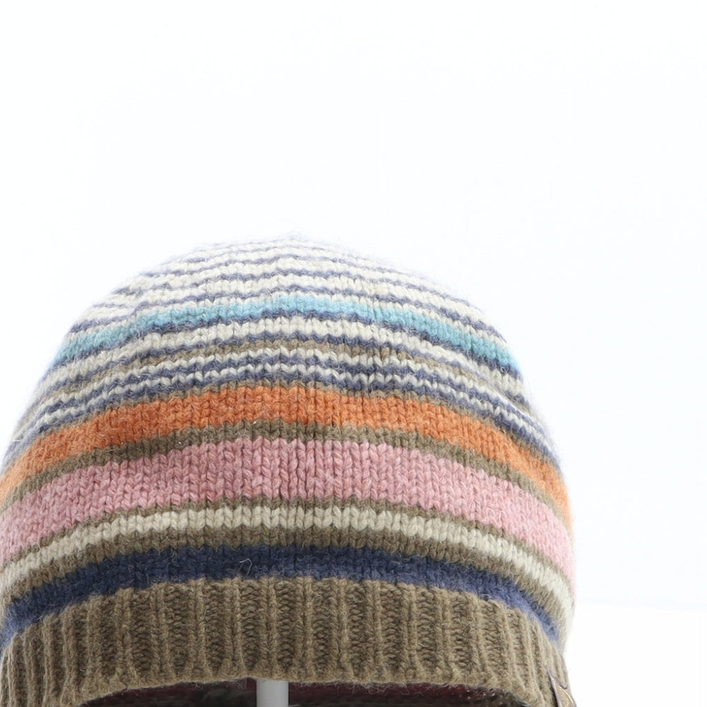 Tom Joule Mens Multicoloured Striped Acrylic Beanie One Size