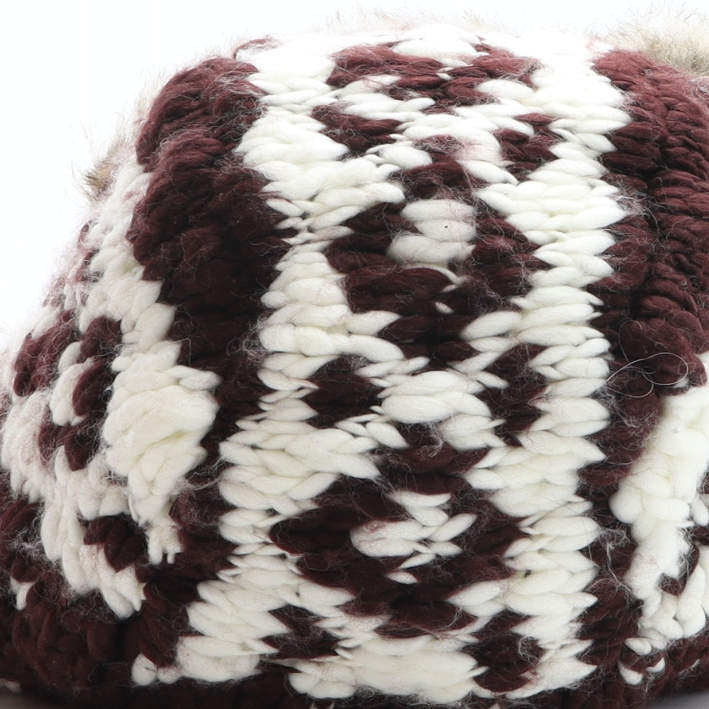River Island Womens Multicoloured Geometric Acrylic Trapper Hat One Size