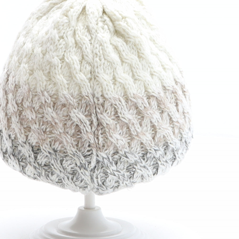 Bonmarché Womens Multicoloured Striped Acrylic Beanie One Size