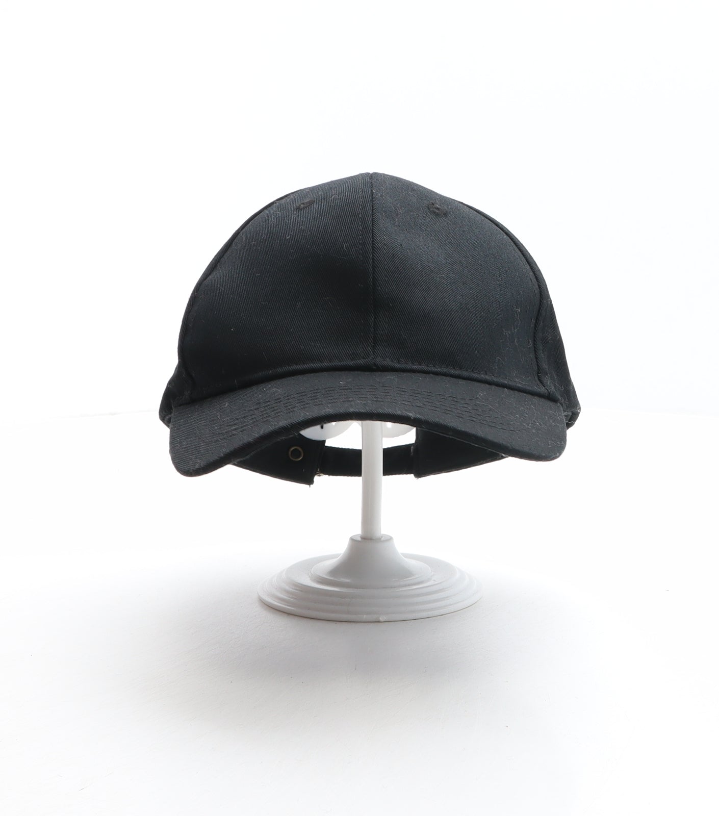 Preworn Mens Black Polyester Baseball Cap One Size
