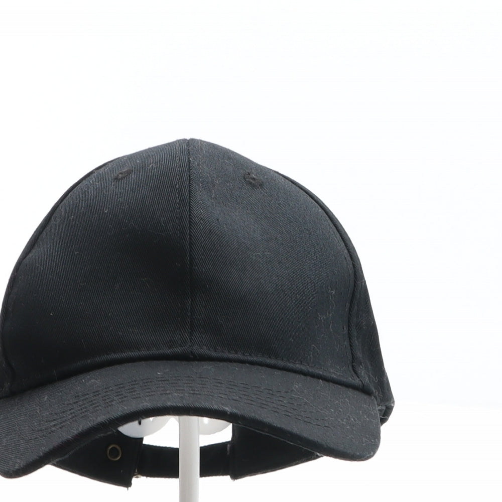 Preworn Mens Black Polyester Baseball Cap One Size
