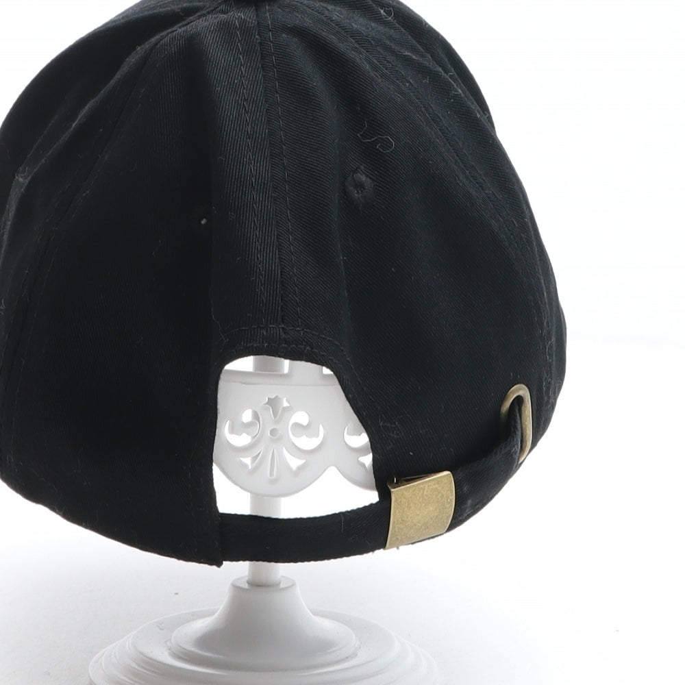 Preworn Mens Black Polyester Baseball Cap One Size
