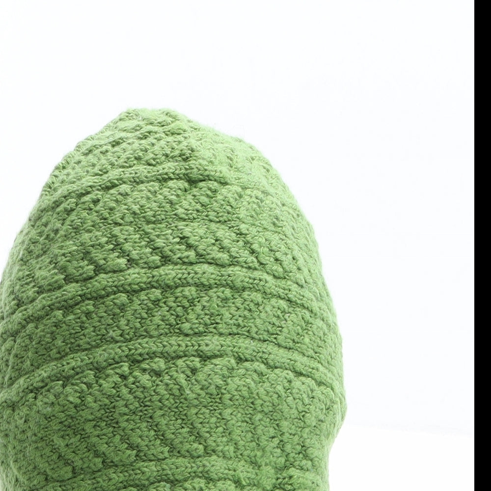 MoonShadow Womens Green 100% Wool Beanie One Size