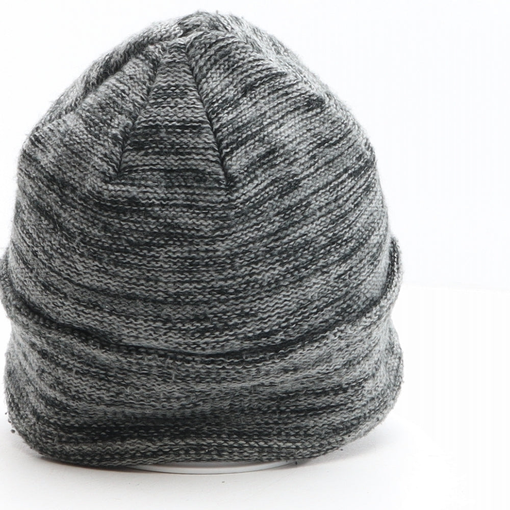 NYC Mens Grey Acrylic Beanie One Size - NYC