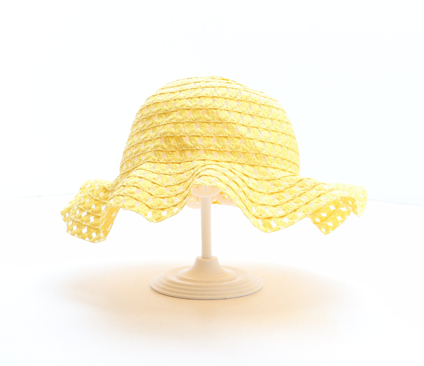 Preworn Girls Yellow Paper Sun Hat One Size