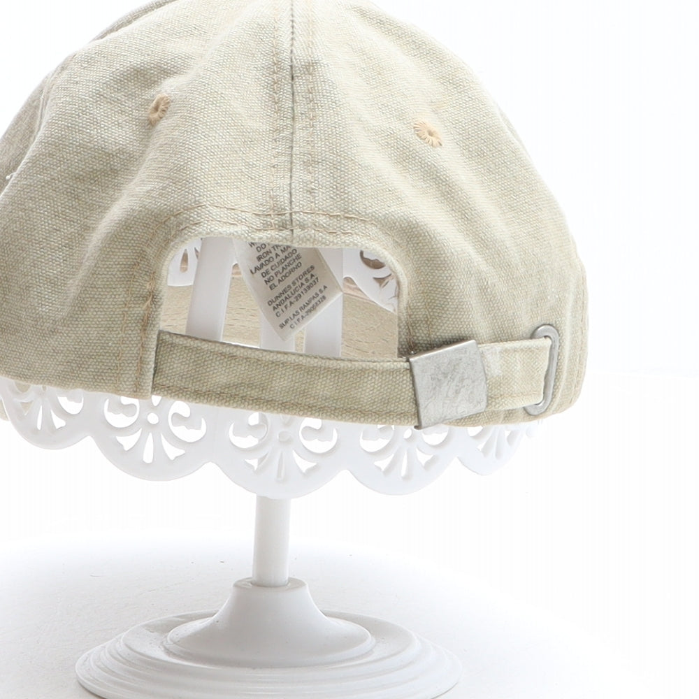 Dunnes Stores Mens Beige Cotton Baseball Cap One Size