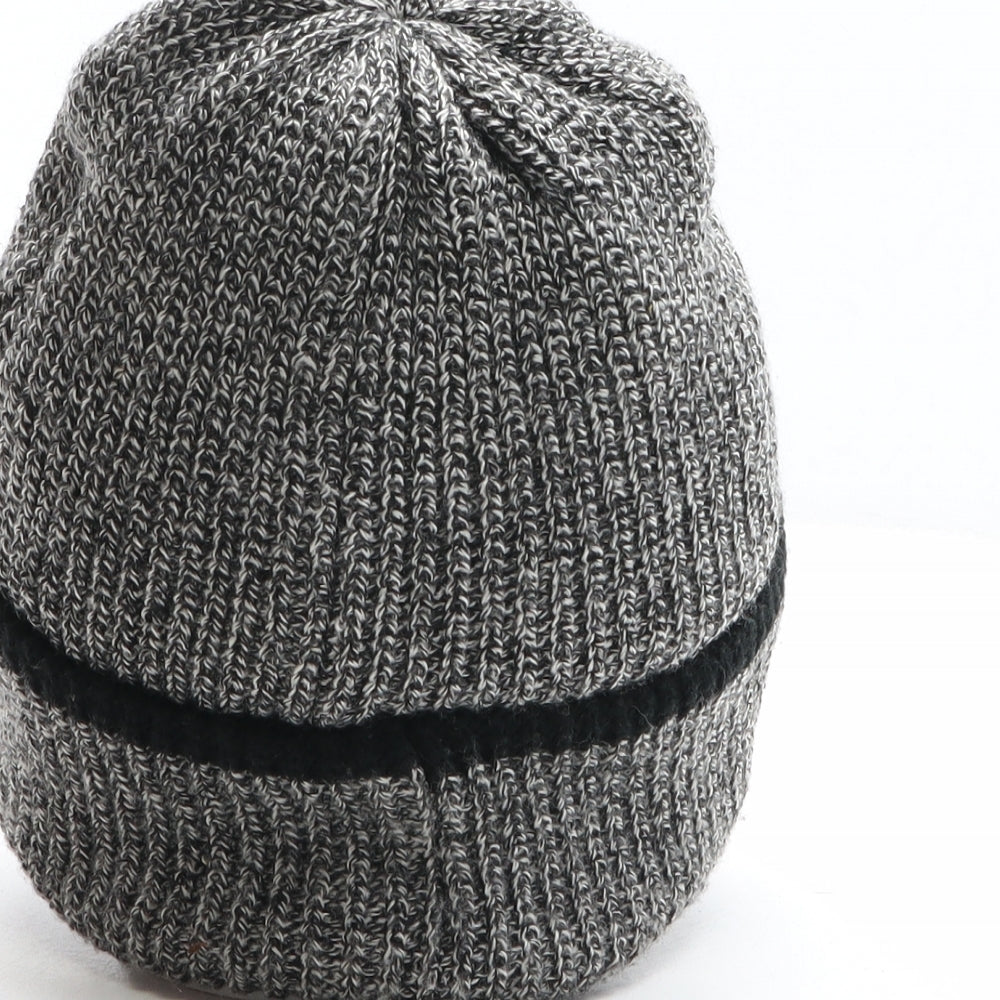 Jeff&Co Mens Grey Acrylic Beanie One Size