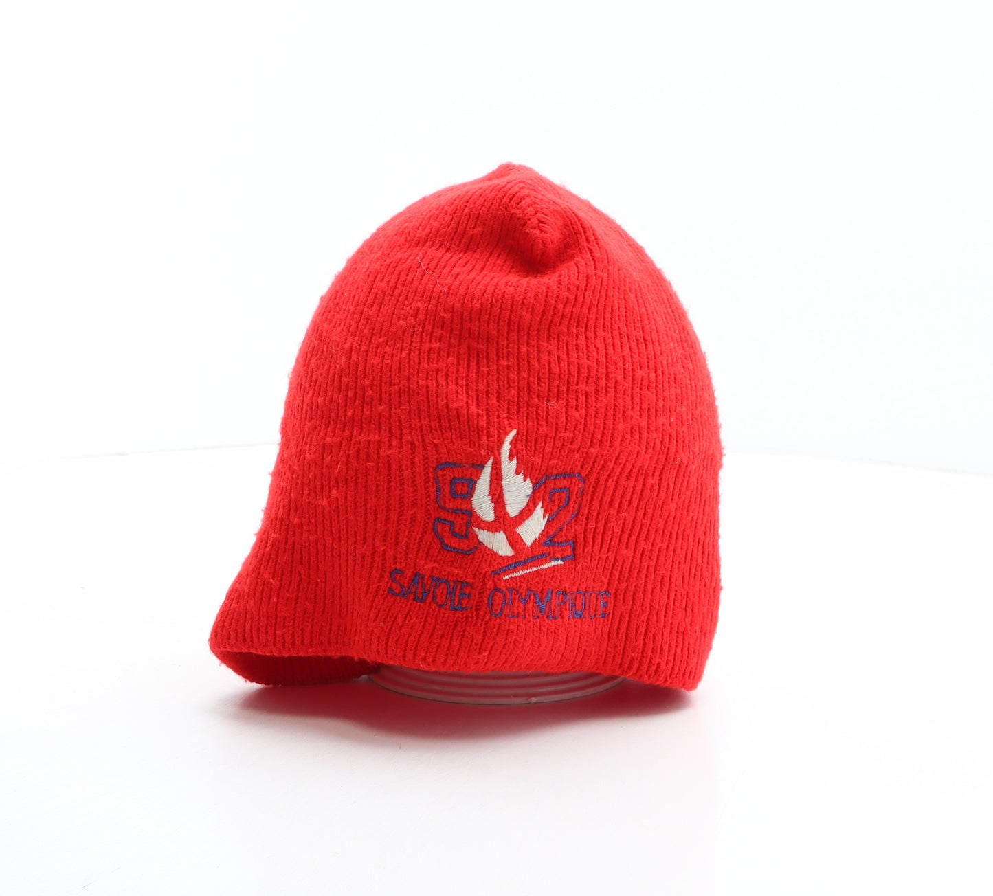 Courtelle Mens Red Acrylic Beanie One Size - Savoie Olympique