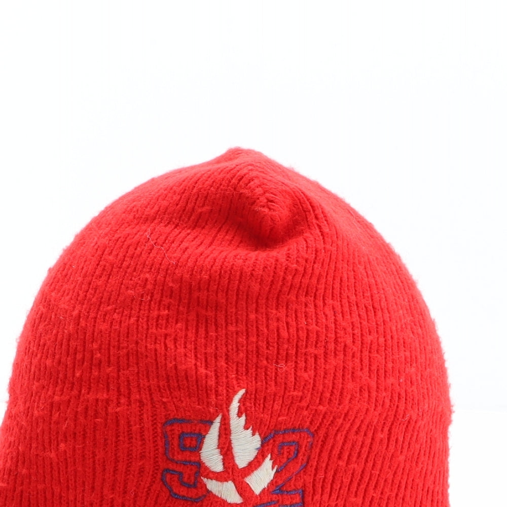 Courtelle Mens Red Acrylic Beanie One Size - Savoie Olympique