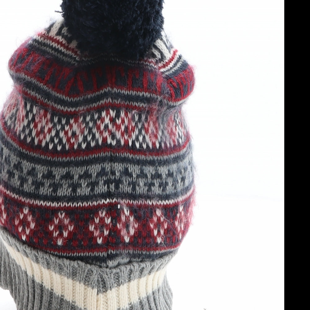 Matalan Mens Multicoloured Fair Isle Acrylic Beanie One Size