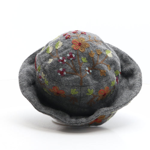 Accessorize Womens Grey Floral 100% Viscose Cloche One Size
