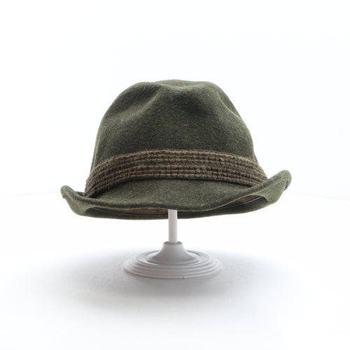 Dunn&co Mens Green Wool Trilby Size 58 - Feather detail