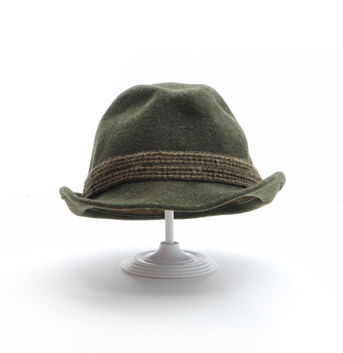 Dunn&co Mens Green Wool Trilby Size 58 - Feather detail