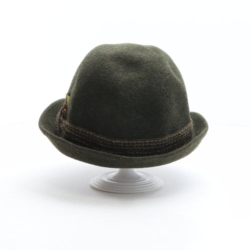 Dunn&co Mens Green Wool Trilby Size 58 - Feather detail