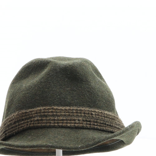 Dunn&co Mens Green Wool Trilby Size 58 - Feather detail