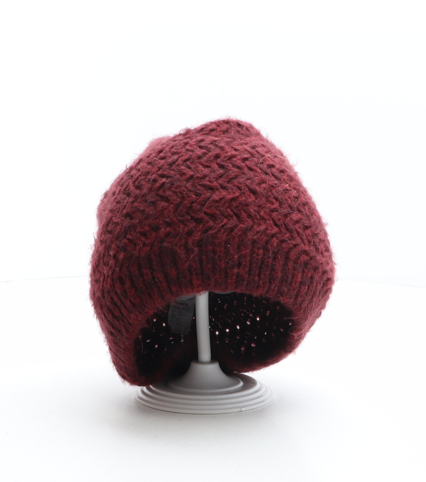 Topshop Womens Red Acrylic Beanie One Size