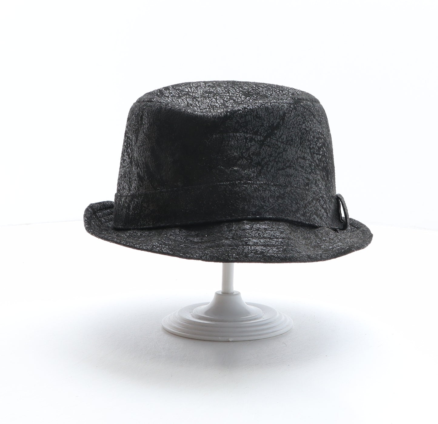 Preworn Mens Black Polyester Trilby Size 59