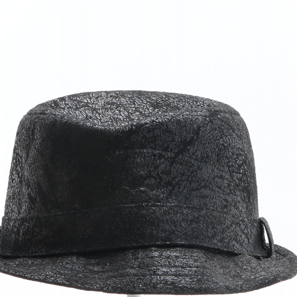 Preworn Mens Black Polyester Trilby Size 59