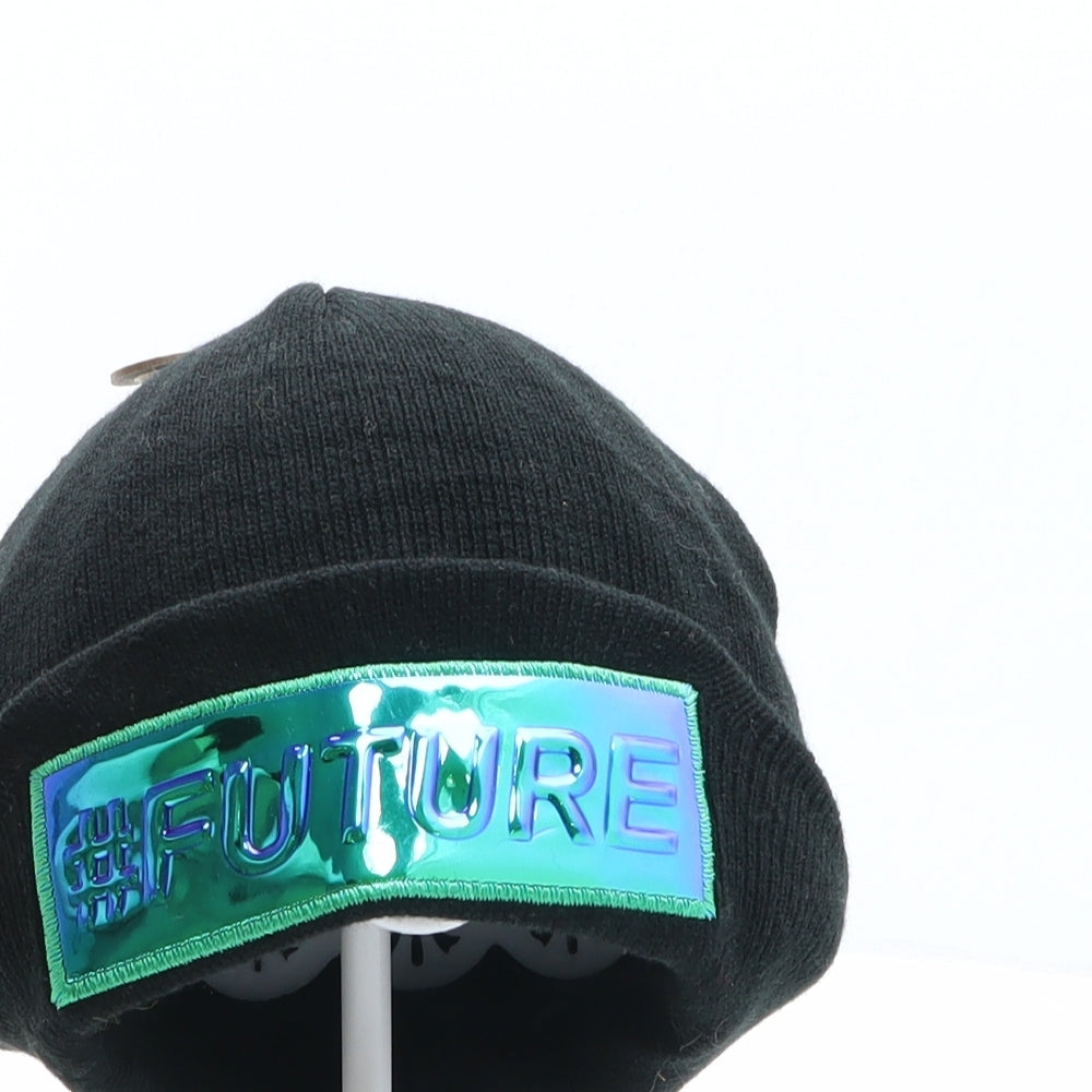 PEP&CO Boys Black Acrylic Beanie One Size - #FUTURE