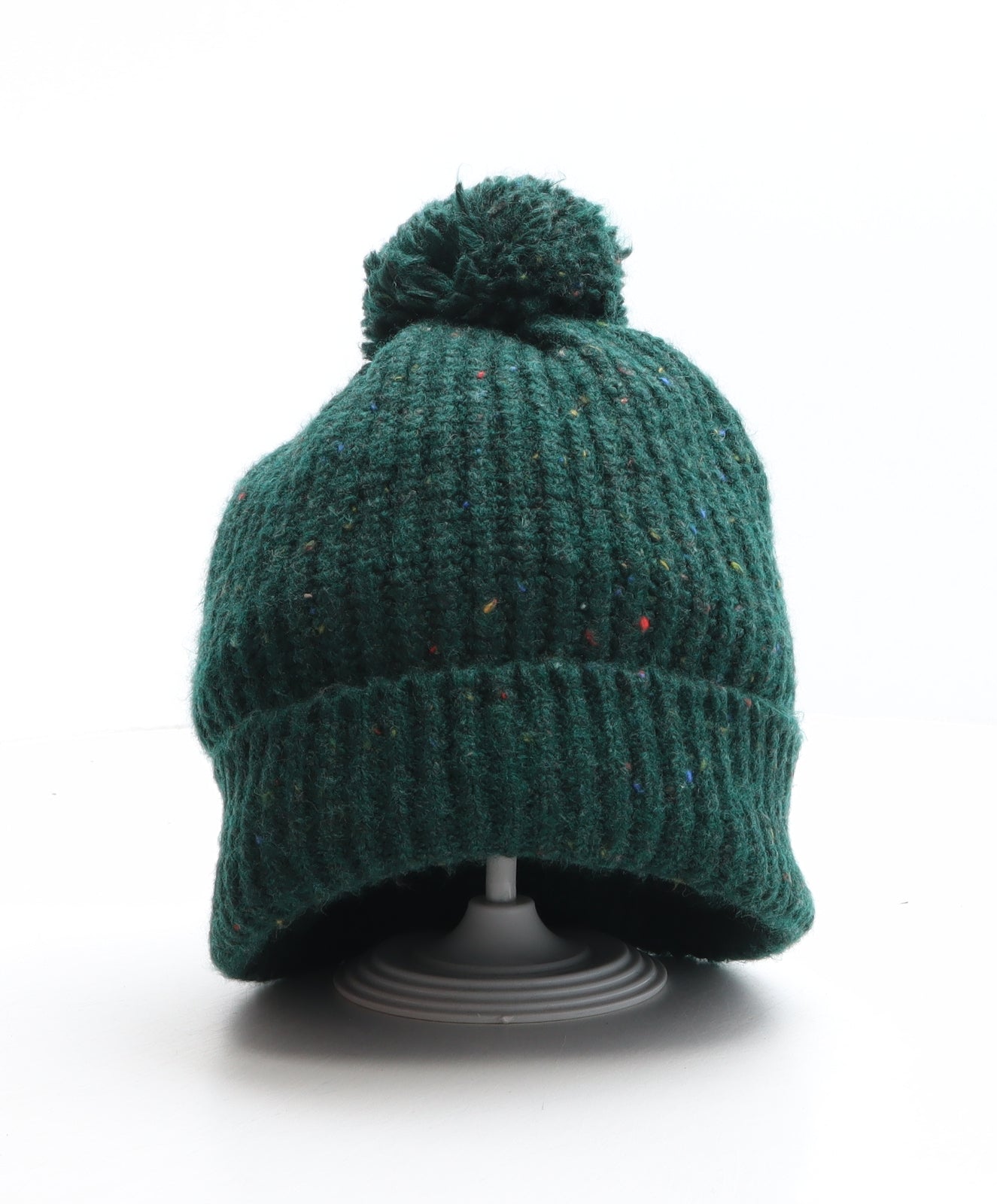 Preworn Womens Green Acrylic Bobble Hat One Size