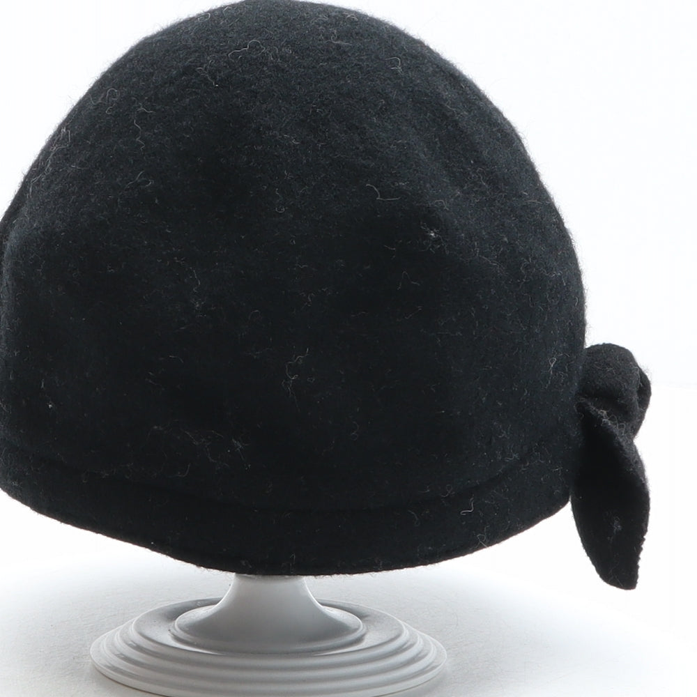Preworn Womens Black Acrylic Peaked Cap One Size