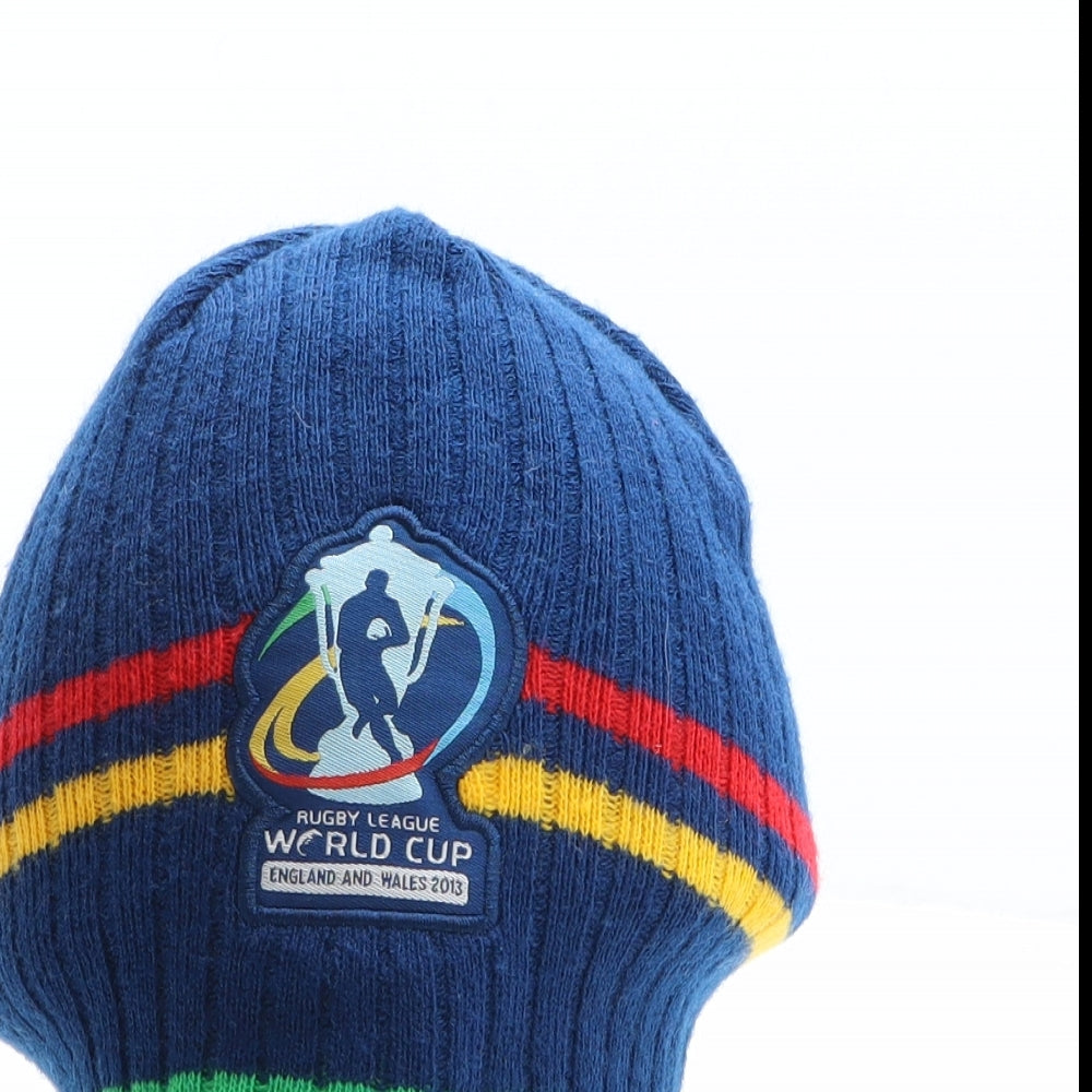 Sekem Mens Multicoloured Striped Acrylic Beanie One Size - Rugby League World Cup England and Wales 2013