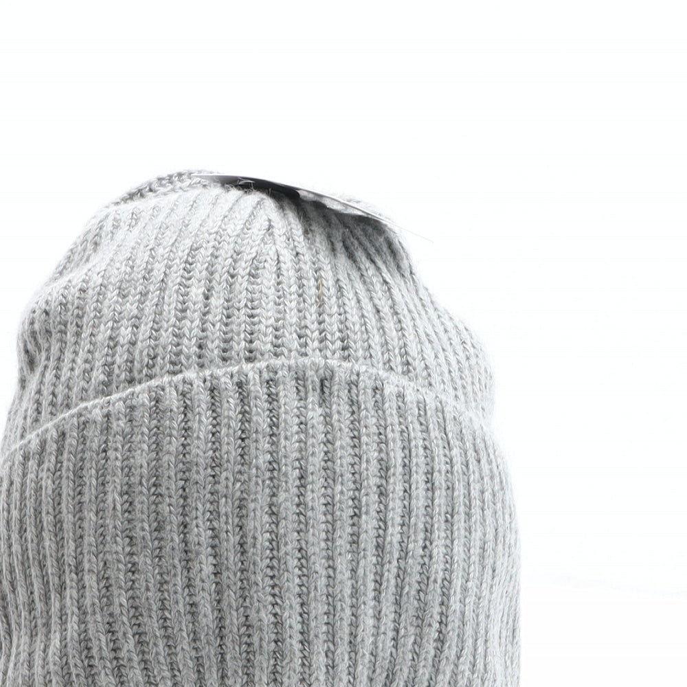 H&M Mens Grey Polyamide Beanie One Size